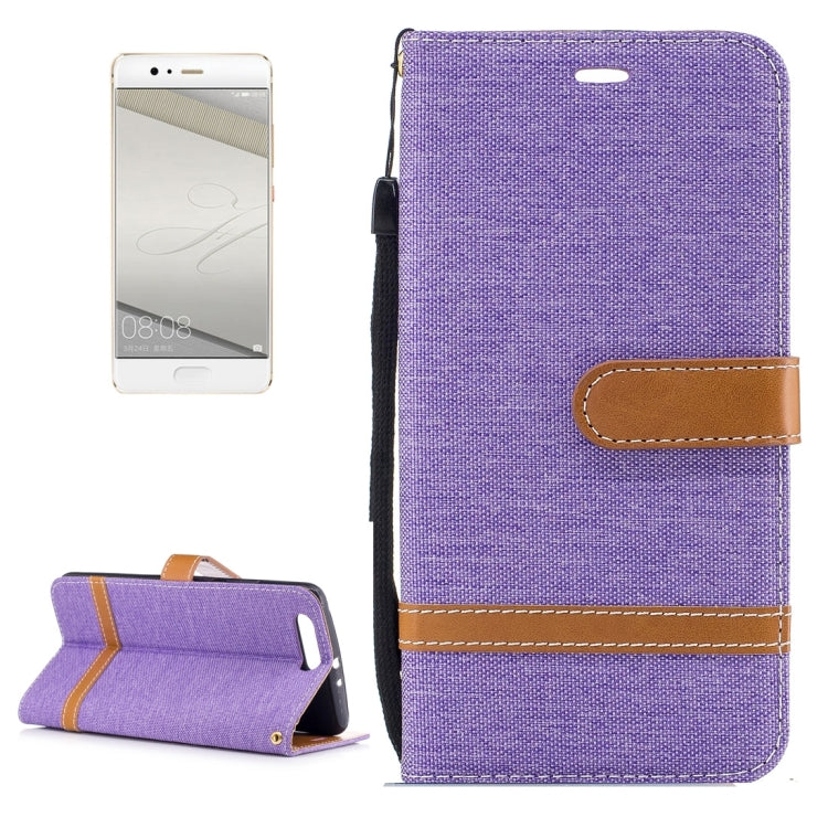 For Huawei P10 Plus Denim Texture Leather Case with Holder & Card Slots & Wallet & Lanyard