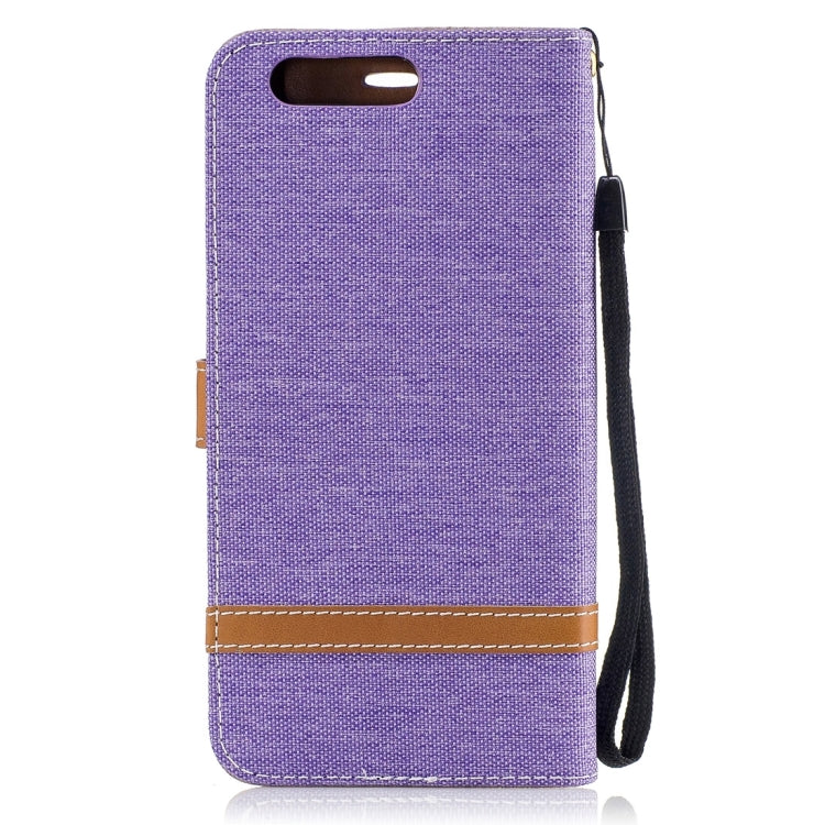 For Huawei P10 Plus Denim Texture Leather Case with Holder & Card Slots & Wallet & Lanyard