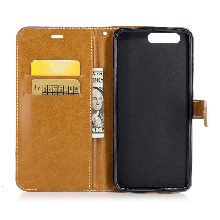 For Huawei P10 Plus Denim Texture Leather Case with Holder & Card Slots & Wallet & Lanyard