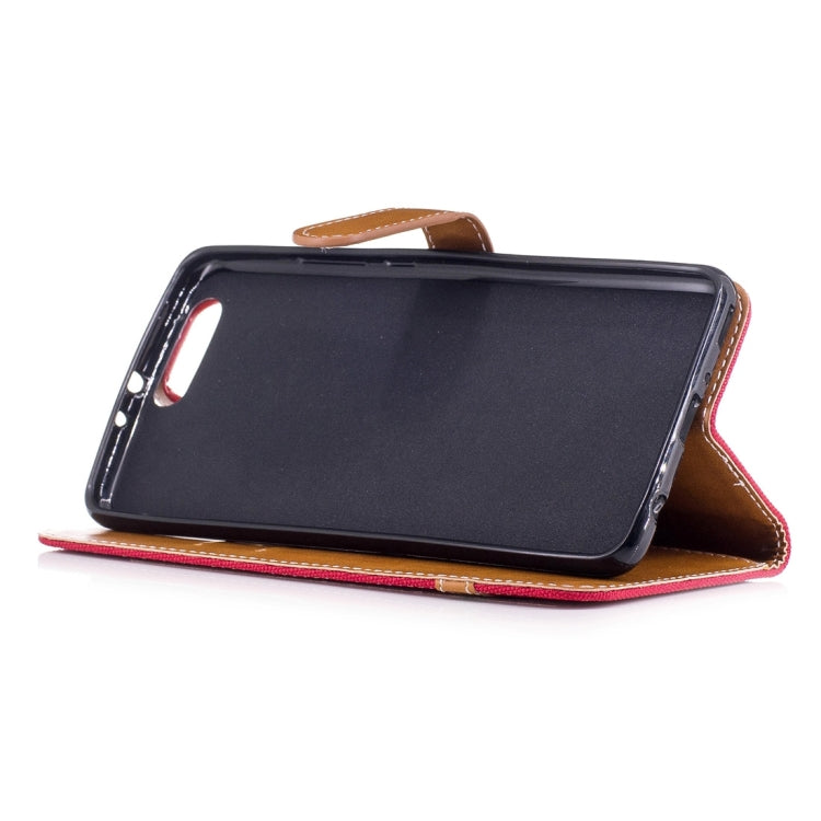 For Huawei P10 Plus Denim Texture Leather Case with Holder & Card Slots & Wallet & Lanyard