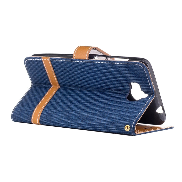 For Huawei Y5 (2017) Denim Texture Leather Case with Holder & Card Slots & Wallet & Lanyard