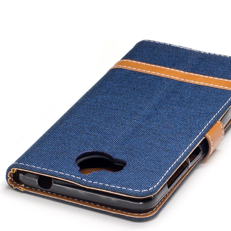 For Huawei Y5 (2017) Denim Texture Leather Case with Holder & Card Slots & Wallet & Lanyard