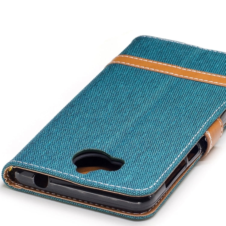 For Huawei Y5 (2017) Denim Texture Leather Case with Holder & Card Slots & Wallet & Lanyard