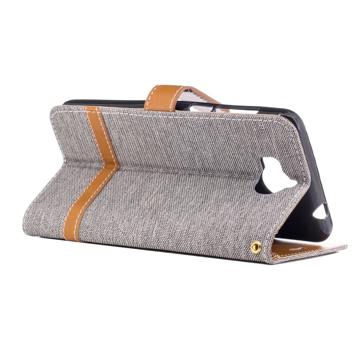 For Huawei Y5 (2017) Denim Texture Leather Case with Holder & Card Slots & Wallet & Lanyard