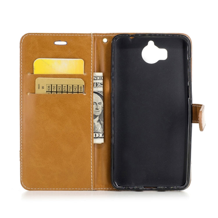 For Huawei Y5 (2017) Denim Texture Leather Case with Holder & Card Slots & Wallet & Lanyard