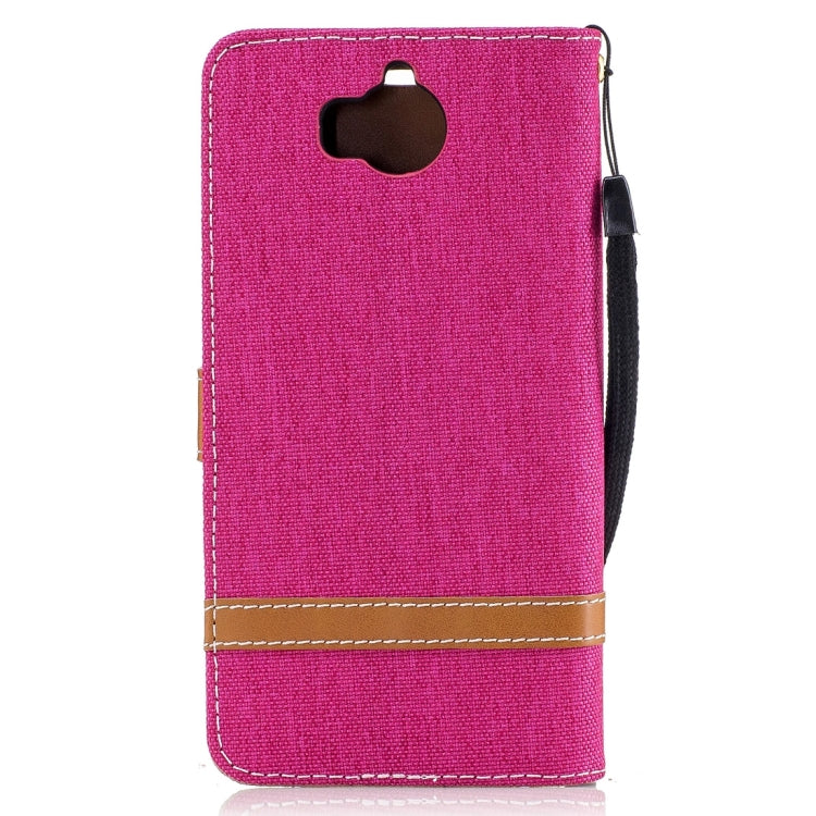 For Huawei Y5 (2017) Denim Texture Leather Case with Holder & Card Slots & Wallet & Lanyard