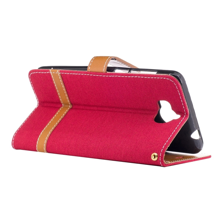 For Huawei Y5 (2017) Denim Texture Leather Case with Holder & Card Slots & Wallet & Lanyard