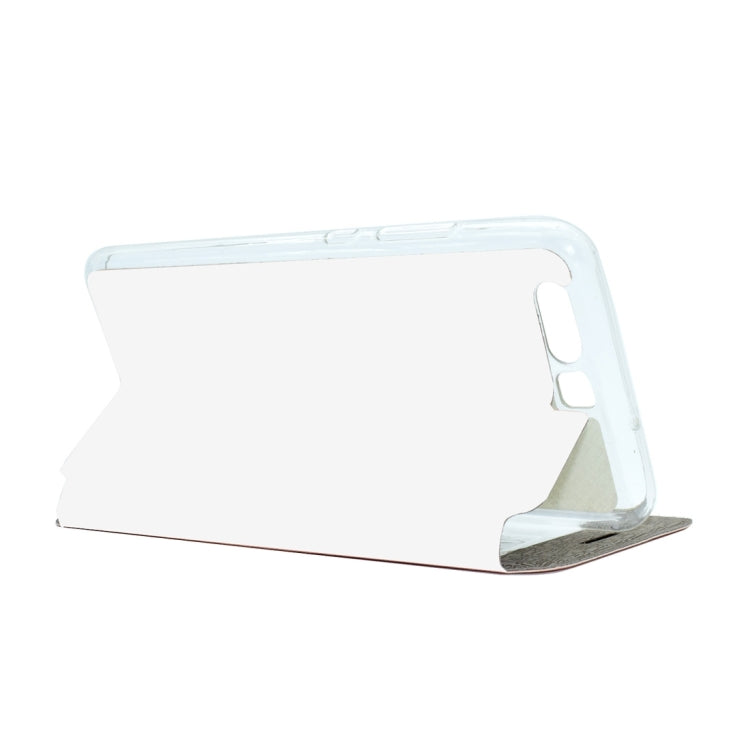 For Huawei P10 Frosted Texture Horizontal Flip Leather Case with Call Display ID & SlideUnlock Slip & Holder