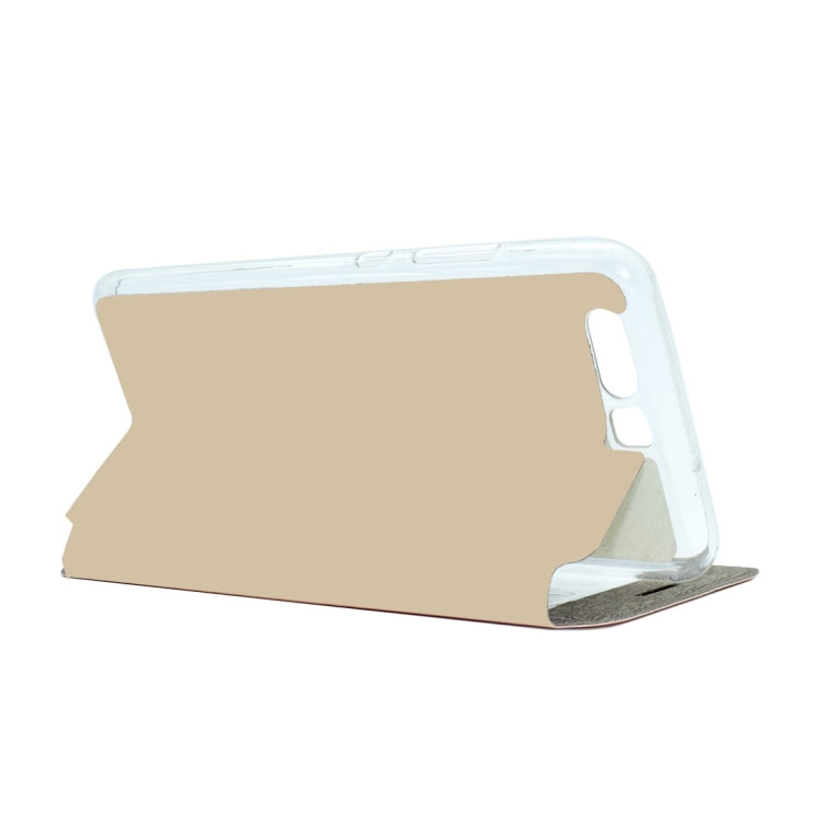 For Huawei P10 Plus Frosted Texture Horizontal Flip Leather Case with Call Display ID & SlideUnlock Slip & Holder