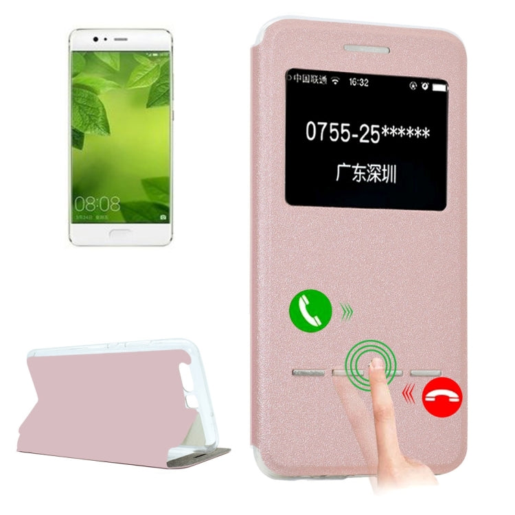 For Huawei P10 Plus Frosted Texture Horizontal Flip Leather Case with Call Display ID & SlideUnlock Slip & Holder