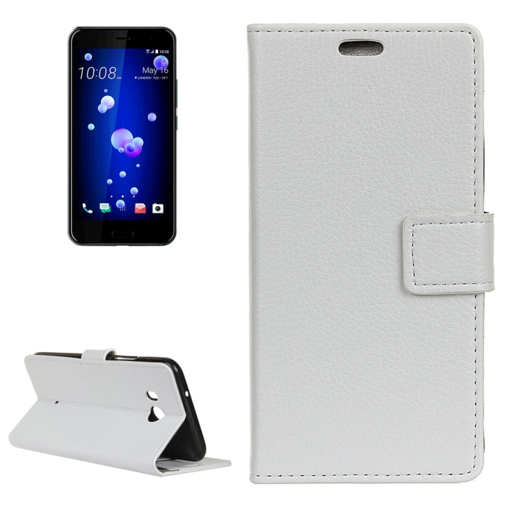 For HTC U11 Litchi Texture Horizontal Flip Leather Case with Holder & Card Slots & Wallet & Photo Frame