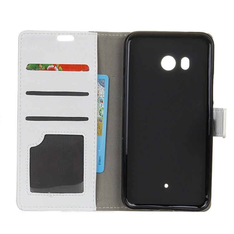For HTC U11 Litchi Texture Horizontal Flip Leather Case with Holder & Card Slots & Wallet & Photo Frame