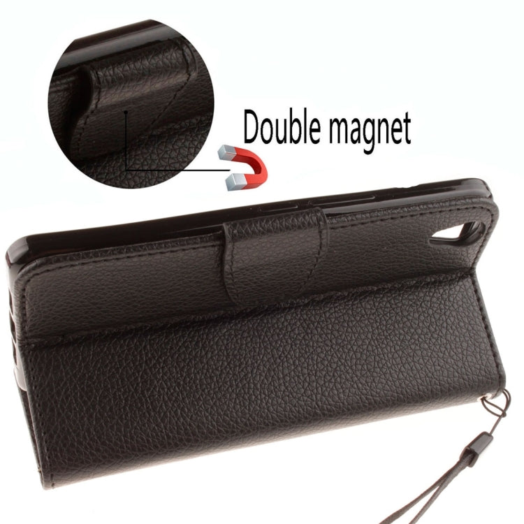 For OnePlus X Litchi Texture Horizontal Flip PU Leather Case with Holder & Card Slots & Wallet & Photo Frame & Lanyard