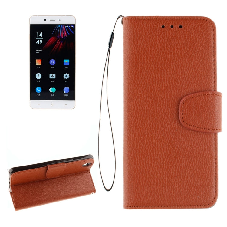 For OnePlus X Litchi Texture Horizontal Flip PU Leather Case with Holder & Card Slots & Wallet & Photo Frame & Lanyard