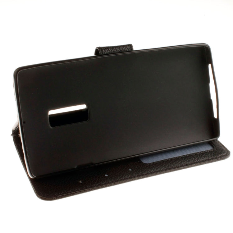 For OnePuls Two Litchi Texture Horizontal Flip PU Leather Case with Holder & Card Slots & Wallet & Photo Frame & Lanyard