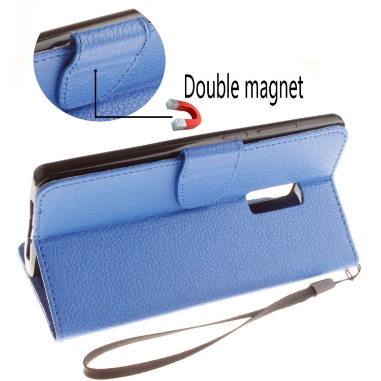 For OnePuls Two Litchi Texture Horizontal Flip PU Leather Case with Holder & Card Slots & Wallet & Photo Frame & Lanyard