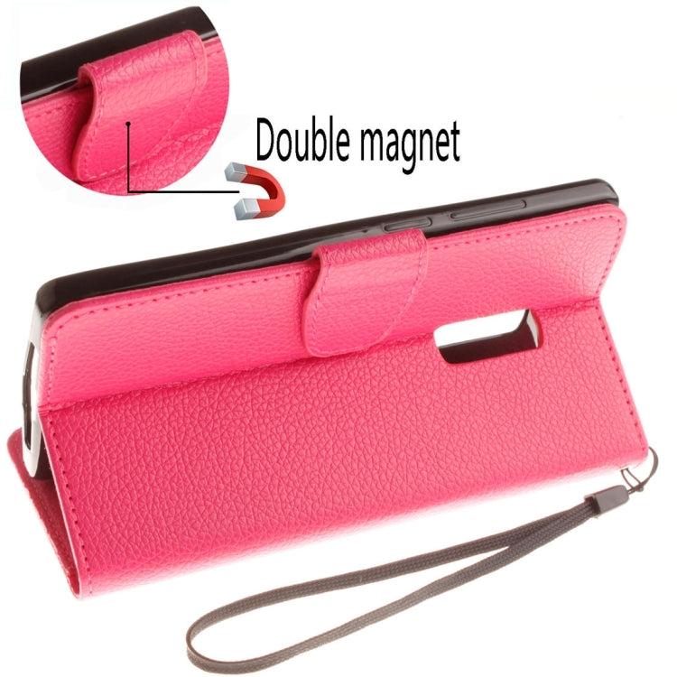 For OnePuls Two Litchi Texture Horizontal Flip PU Leather Case with Holder & Card Slots & Wallet & Photo Frame & Lanyard