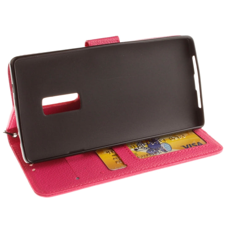 For OnePuls Two Litchi Texture Horizontal Flip PU Leather Case with Holder & Card Slots & Wallet & Photo Frame & Lanyard