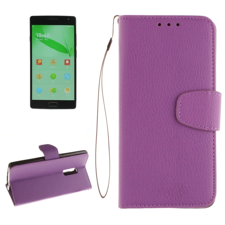 For OnePuls Two Litchi Texture Horizontal Flip PU Leather Case with Holder & Card Slots & Wallet & Photo Frame & Lanyard