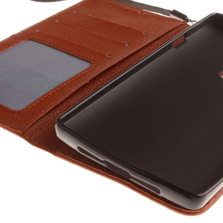 For OnePuls Two Litchi Texture Horizontal Flip PU Leather Case with Holder & Card Slots & Wallet & Photo Frame & Lanyard