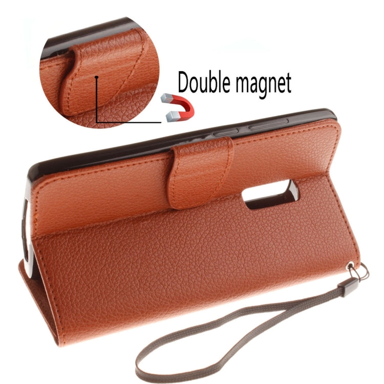 For OnePuls Two Litchi Texture Horizontal Flip PU Leather Case with Holder & Card Slots & Wallet & Photo Frame & Lanyard