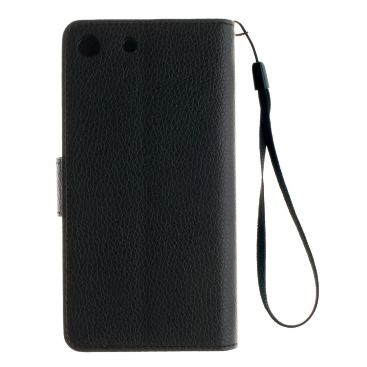 For Sony Xperia M5 LItchi Texture Horizontal Flip PU Leather Case with Holder & Card Slots & Wallet & Photo Frame & Lanyard