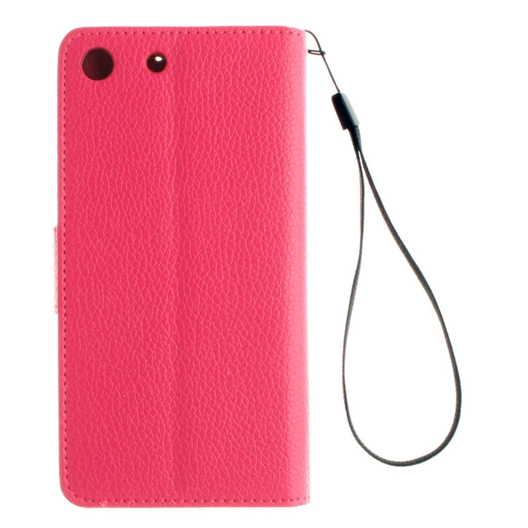 For Sony Xperia M5 LItchi Texture Horizontal Flip PU Leather Case with Holder & Card Slots & Wallet & Photo Frame & Lanyard