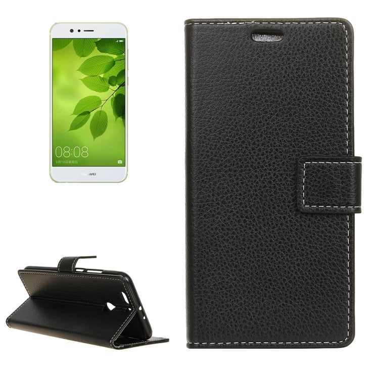 For Huawei Nova 2 Plus Litchi Texture Horizontal Flip Leather Case with Holder & Card Slots & Wallet & Photo Frame