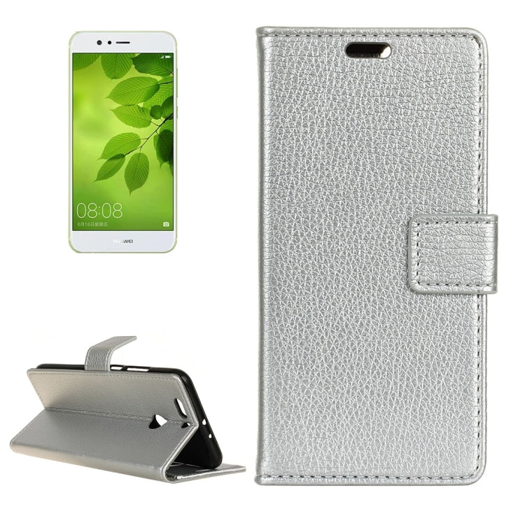 For Huawei Nova 2 Plus Litchi Texture Horizontal Flip Leather Case with Holder & Card Slots & Wallet & Photo Frame