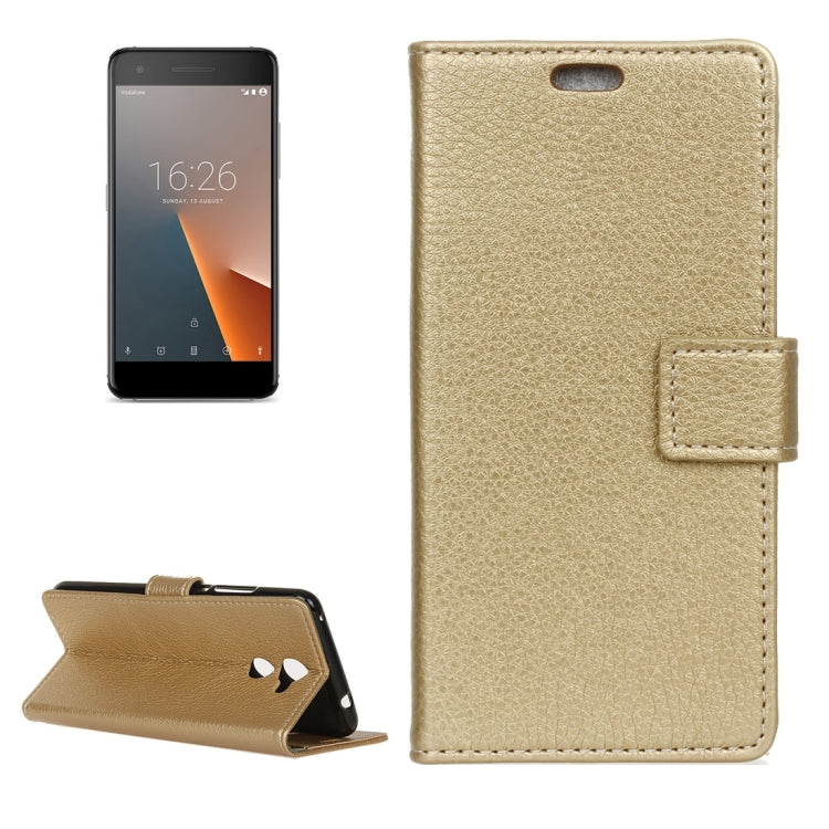 For Vodafone Smart V8 Litchi Texture Horizontal Flip Leather Case with Holder & Card Slots & Wallet & Photo Frame