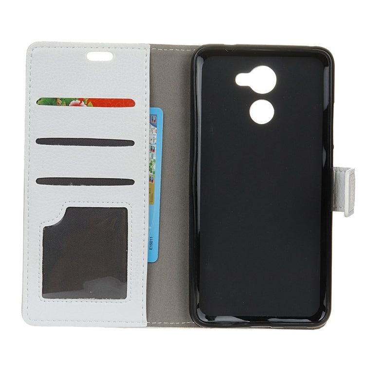 For Vodafone Smart V8 Litchi Texture Horizontal Flip Leather Case with Holder & Card Slots & Wallet & Photo Frame