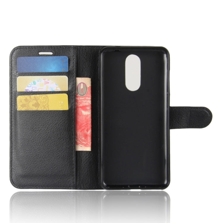 For CUBOT R9 Litchi Texture Horizontal Flip Leather Case with Holder & Card Slots & Wallet