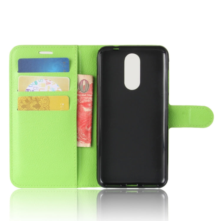 For CUBOT R9 Litchi Texture Horizontal Flip Leather Case with Holder & Card Slots & Wallet