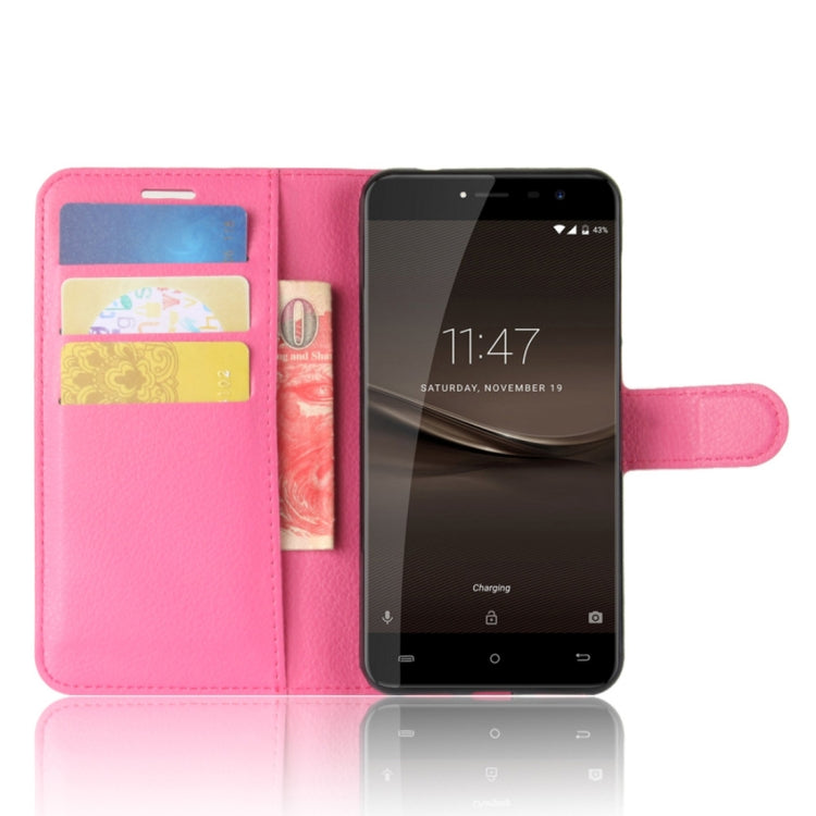 For CUBOT R9 Litchi Texture Horizontal Flip Leather Case with Holder & Card Slots & Wallet