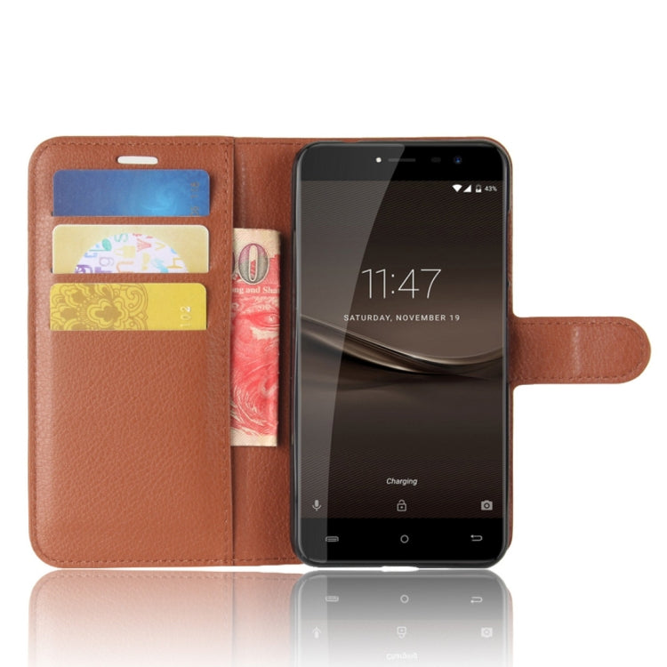 For CUBOT R9 Litchi Texture Horizontal Flip Leather Case with Holder & Card Slots & Wallet