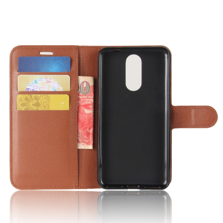 For CUBOT R9 Litchi Texture Horizontal Flip Leather Case with Holder & Card Slots & Wallet