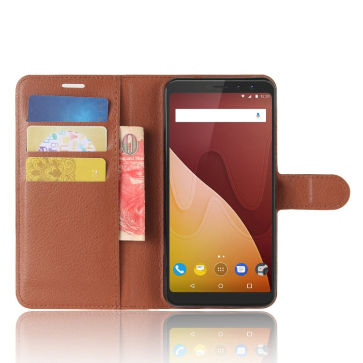 Litchi Texture Horizontal Flip Leather Case for Wiko VIEW PRIME, with Holder & Card Slots & Wallet
