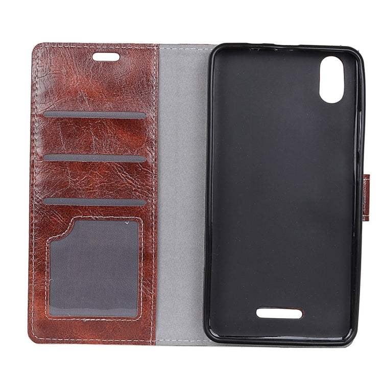 Wiko LENNY 4 Plus Retro Crazy Horse Texture Horizontal Flip Leather Case with Holder & Card Slots & Wallet & Photo Frame