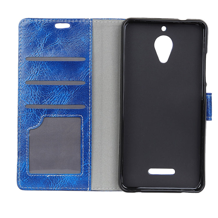 Wiko TOMMY 2 Plus Retro Crazy Horse Texture Horizontal Flip Leather Case with Holder & Card Slots & Wallet & Photo Frame
