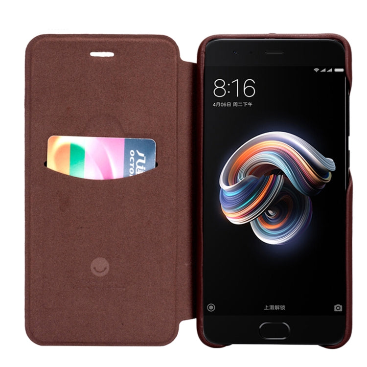 Lenuo for Xiaomi Mi Note 3 PU+PC Litchi Texture Horizontal Flip Leather Case Cover with Card Slot