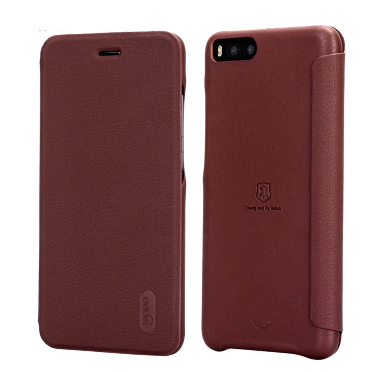 Lenuo for Xiaomi Mi Note 3 PU+PC Litchi Texture Horizontal Flip Leather Case Cover with Card Slot