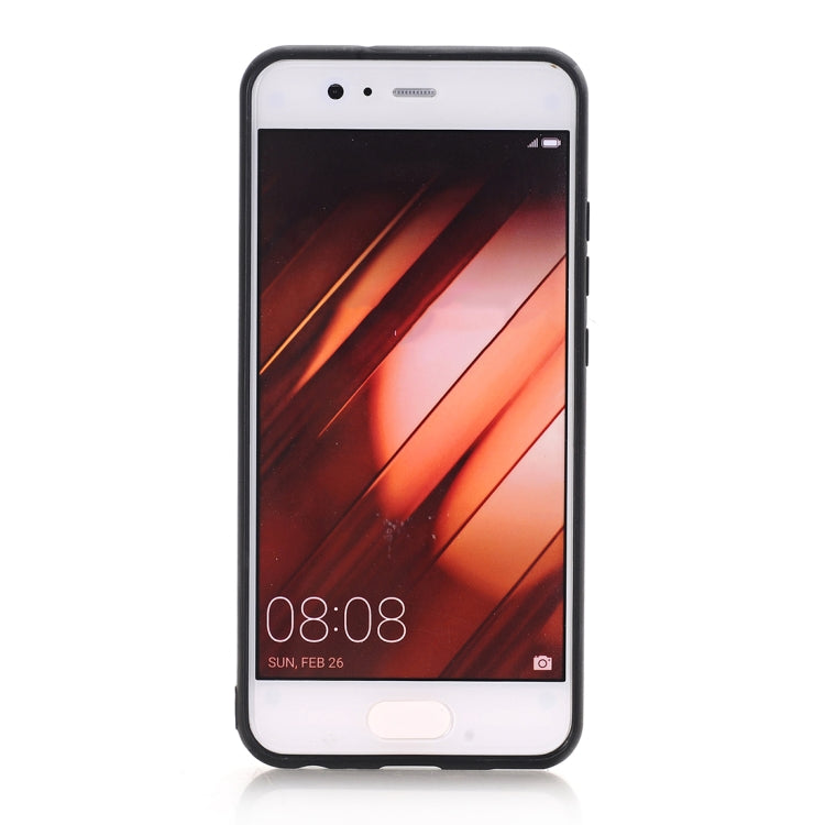 For Huawei P10 PU Leather Crazy Horse Texture Flag Detail Protective Back Case