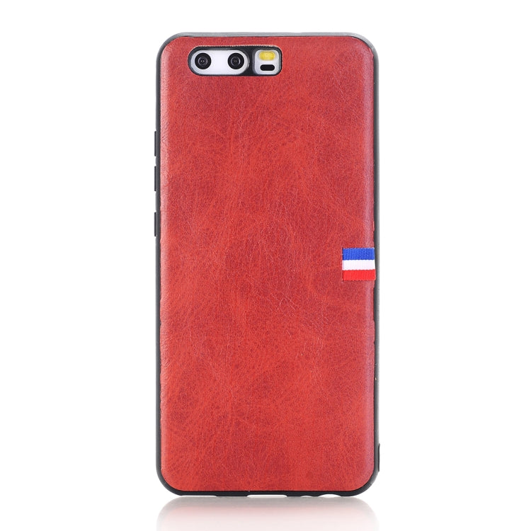 For Huawei P10 PU Leather Crazy Horse Texture Flag Detail Protective Back Case