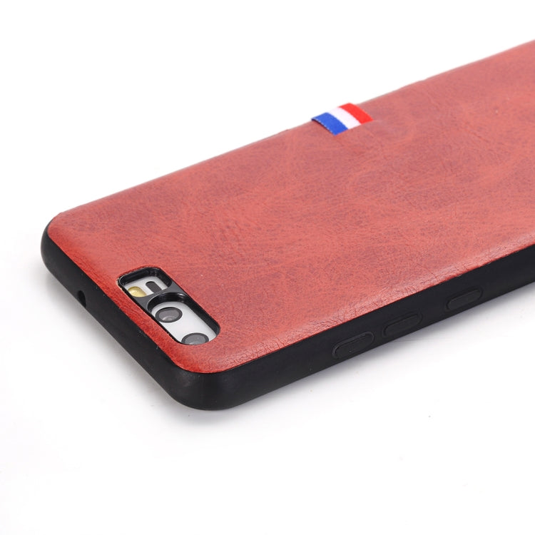 For Huawei P10 PU Leather Crazy Horse Texture Flag Detail Protective Back Case