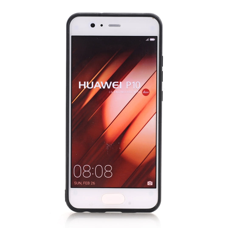 For Huawei P10 PU Leather Crazy Horse Texture Flag Detail Protective Back Case