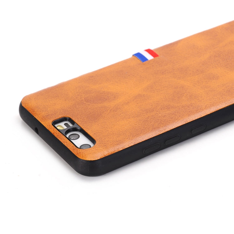 For Huawei P10 PU Leather Crazy Horse Texture Flag Detail Protective Back Case