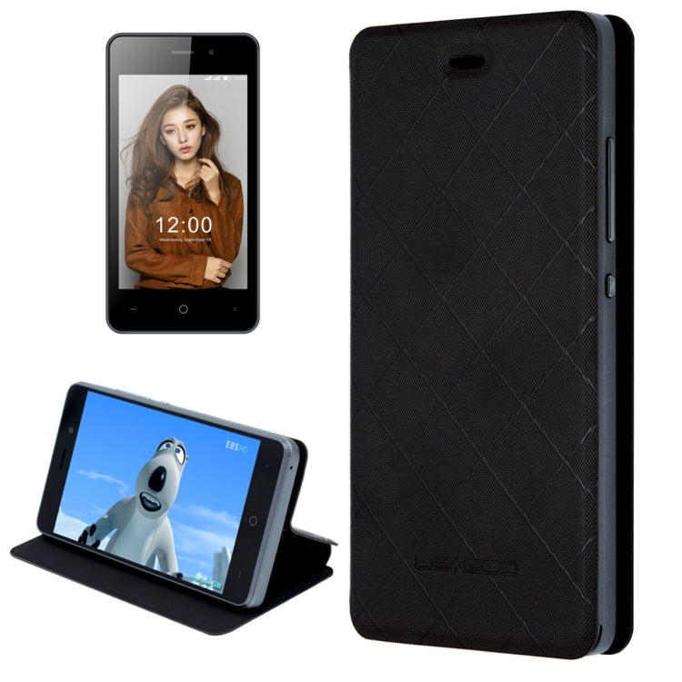 LEAGOO for Z1 (MPH0232) Horizontal Flip Leather Case with Holder(Black)