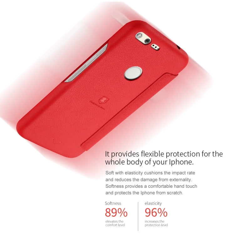 Lenuo for Google Pixel PU+PC Litchi Texture Horizontal Flip Leather Case with