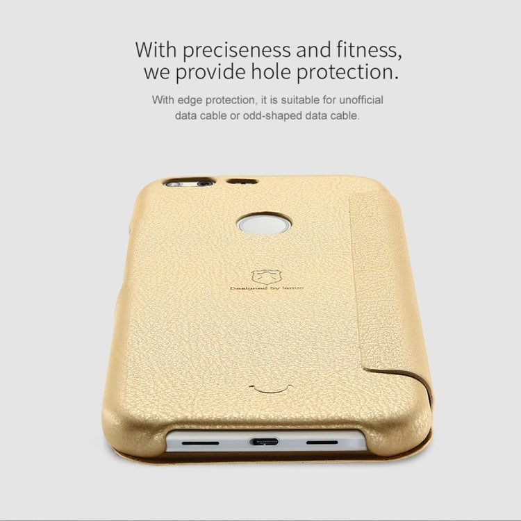 Lenuo for Google Pixel PU+PC Litchi Texture Horizontal Flip Leather Case with