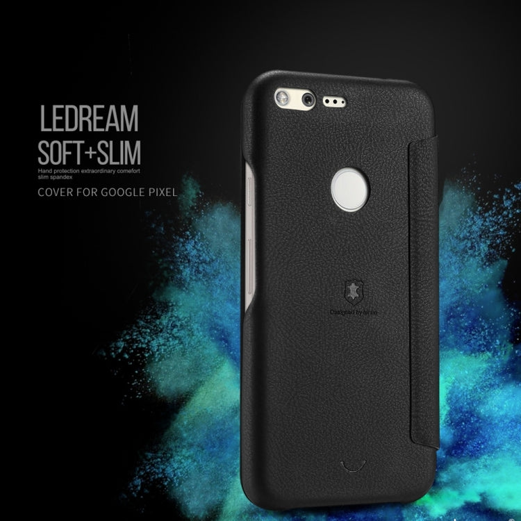 Lenuo for Google Pixel PU+PC Litchi Texture Horizontal Flip Leather Case with